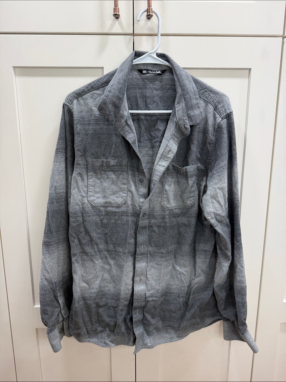 Travis Mathew Men's Gray Ombre Button-Down Shirt